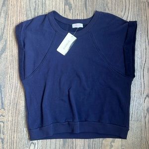 Evereve’s Goldie Women’s Sleeveless Raglan Terry Top, Navy, Small